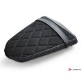 LUIMOTO DIAMOND Passenger Seat Covers for the YAMAHA YZF-R3 (15-24), YZF-R25 (14-20), and MT-03 (20-23)